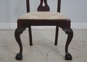 65222EC: Pair Antique Ornately Carved Mahogany Chi