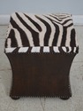 L65195EC: Pair Modern Design Zebra Print Hide Otto