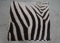 L65195EC: Pair Modern Design Zebra Print Hide Otto