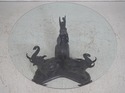 L73945: Bronze Elephant Base Glass Top Dining Room