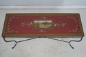 74228: Stunning Hand Painted Top Iron Base Console