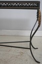 74228: Stunning Hand Painted Top Iron Base Console