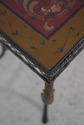74228: Stunning Hand Painted Top Iron Base Console