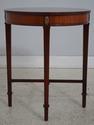 L73168: BAKER Round Inlaid Mahogany Stretcher Base