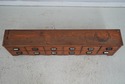 F74251: Antique 12 Drawer Oak Apothecary Cabinet