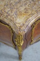 L74231: French Louis XV Vintage Marble Top Marquet