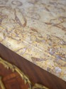 L74231: French Louis XV Vintage Marble Top Marquet