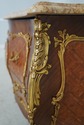 L74231: French Louis XV Vintage Marble Top Marquet