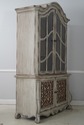 74205: HOOKER Gustavian Bubble Glass China Cabinet