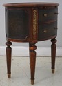 74167: THEODORE ALEXANDER Oval Marble Top Nightsta