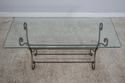 61082EC: Scrolled Iron Base Console Or Sofa Table 