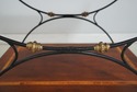 74164: Wrought Iron Mahogany Rolling Bar Cart