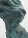 F73840: Art Deco Bronze Sculpture Of Woman w. Viol