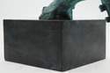 F73840: Art Deco Bronze Sculpture Of Woman w. Viol