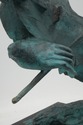 F73840: Art Deco Bronze Sculpture Of Woman w. Viol