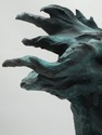 F73840: Art Deco Bronze Sculpture Of Woman w. Viol