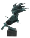 F73840: Art Deco Bronze Sculpture Of Woman w. Viol