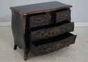L74159: HARDEN Black Lacquer Chinoiserie Bombe Com