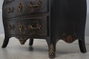 L74159: HARDEN Black Lacquer Chinoiserie Bombe Com
