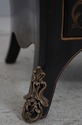 L74159: HARDEN Black Lacquer Chinoiserie Bombe Com