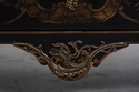 L74159: HARDEN Black Lacquer Chinoiserie Bombe Com