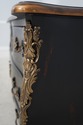 L74159: HARDEN Black Lacquer Chinoiserie Bombe Com