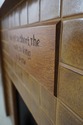 74299: STICKLEY Tiled Mission Oak Fireplace Mantle