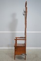 F74372: Antique Restored Oak Victorian Hall Rack W