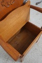F74372: Antique Restored Oak Victorian Hall Rack W