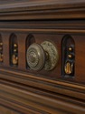 L73504: KARGES French Louis XVI Walnut Triple Dres