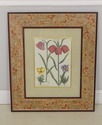 F56727EC: Pair Paint Decorated Framed Botanical Pr