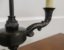 LF56718EC: Bronze Finish Double Arm Table Lamp w. 