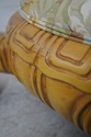 69554: Custom Heavy Wood Turtle Ottoman Footstool 