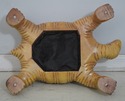 69554: Custom Heavy Wood Turtle Ottoman Footstool 