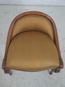 69546: JEFFCO Low Barrel Back Vanity Bench Stool