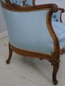 69448: French Louis XV Style Carved Walnut Tufted 