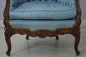 69448: French Louis XV Style Carved Walnut Tufted 