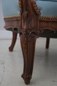 69448: French Louis XV Style Carved Walnut Tufted 