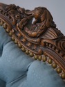 69448: French Louis XV Style Carved Walnut Tufted 