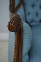 69448: French Louis XV Style Carved Walnut Tufted 