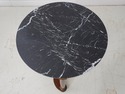 69513: BAKER Round Marble Top French Empire Center