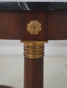 69513: BAKER Round Marble Top French Empire Center