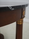 69513: BAKER Round Marble Top French Empire Center