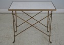 69657: Regency Style Marble Top Brass Base Occasio