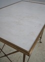 69657: Regency Style Marble Top Brass Base Occasio