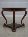 L69599: Round Italian Burl Walnut Neoclassical Cen