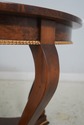 L69599: Round Italian Burl Walnut Neoclassical Cen