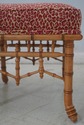 69643: Faux Bamboo Form 6 Leg Upholstered Window S