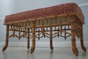 69643: Faux Bamboo Form 6 Leg Upholstered Window S