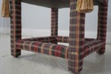 69619: Pair Custom Upholstered Plaid Print Upholst